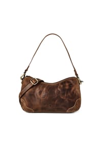 GREEN BURRY Vintage - Vintage Schultertasche Leder 31.5 cm - braun