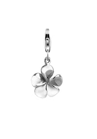 Nenalina - Charm Anhänger Frangipani Blüte Floral 925 Silber - Silber
