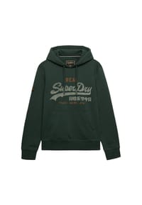 Superdry. - Herren Hoodie - Vintage Logo Heritage Relaxed Hoodie, Kapuze, Grafik-Print, Baumwollmix - Dunkelblau