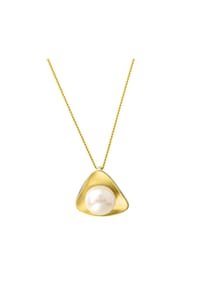 VANDENBERG - Damen Kette mit Anhänger, 925er Silber mit Süßwasser-Zuchtperle - GOLD