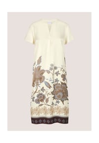 MADELEINE - Viskosekleid mit floralem Muster - wollweiß / braun / multicolor