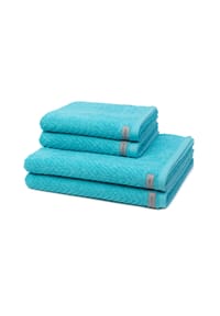 ROSS® 2 X Handtuch 2 X Duschtuch im Set Smart - Smart - Aprikose
