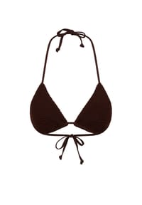 MODA MINX - Bikinioberteil Scrunch mit angesagtem Scrunch-Material - Coffee