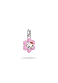 Thomas Sabo THOMAS SABO x HELLO KITTY - Hello Kitty Charm pinke Blume - silberfarben, schwarz, rot, gelb
