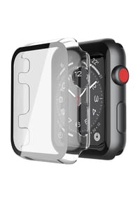 MANIKE - 2er Pack PC Schutzhülle mit gehärtetem Displayschutz kompatibel mit Apple Watch Series 3 / Series 2 (42mm) - Apple Watch SE 3 (2025) & 6/5/4 (40mm)