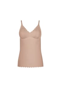 SKINY® - Damen Spaghetti-Shirt - Top, V-Ausschnitt, Pads, Micro Lovers - Beige