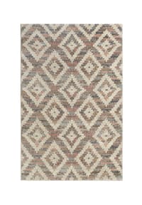 WECONhome - Kurzflorteppich Passion 2.0 - Rhombenmuster & 8,5 mm Kurzflorkomfort - beige