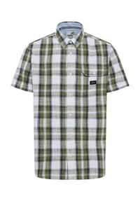 GLOBETROTTER - Freizeithemd, Casual, Kent-Kragen, Herren - GREEN/BLUE/WHITE