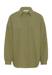 MANGUUN - Hemdbluse, Oversize, für Damen - 2 OLIV