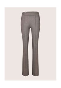 MADELEINE - Bootcut-Jerseyhose mit Glanzeffekt - taupe / silberfarben / multicolor