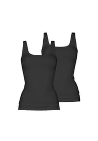 mey - Unterhemd / Tanktop 2er Pack Noblesse - Schwarz