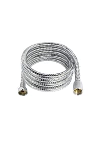 COFI - Robuster Duschschlauch / Brauseschlauch pflegeleicht PVC Innenschlauch - Silber 2m