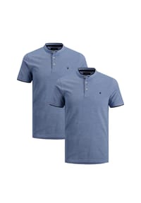 JACK & JONES - Poloshirt 2er Pack Paulos Mao - Bright cobalt