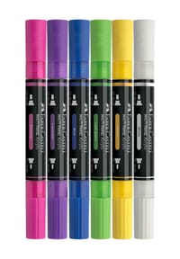 Faber-Castell - Acryl-Marker-Set, 6-teilig - BUNT, mehrfarbig