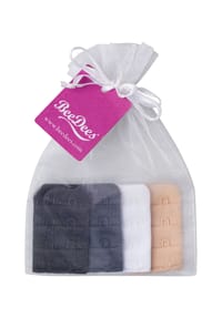 BeeDees® - Damen BH- Verlängerung im 3-er Pack Microfun V mit Innenseite aus Plüsch, dreifach verstellbar - bunt