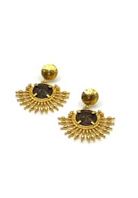 LES REINES - The Ancient – Statement-Ohrringe, 24K vergoldet - Gold