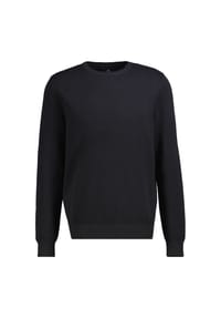 LRS - Legeres Sweatshirt mit Rundkragen aus reiner Baumwolle - BLACK