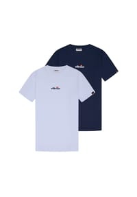 ellesse - Herren T-Shirt 2er Pack - OLLIO 2, Kurzarm, Rundhals, Logo, Baumwolle, einfarbig - Dunkelblau
