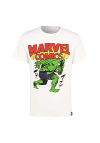 RE:COVERED - T-Shirt Marvel Comics Hulk Japan Washed im zeitlosen Design - Hellgrau