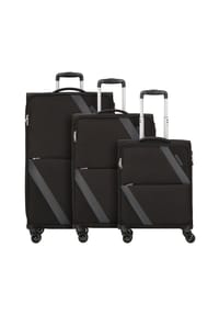 AMERICAN TOURISTER Star Max - Star Max 4 Rollen Kofferset 3-teilig mit Dehnfalte - black-grey