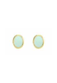 Adelia's - Damen 585 Gold Ohrringe   Ohrstecker mit Opal - blau