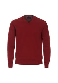 CASAMODA - Strickpullover, V-Ausschnitt, Rippbündchen, für Herren - 496 ORANGE