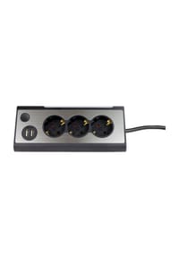 REV RITTER - Steckdosenleiste "Lightsocket USB-Line", 3-fach, kompakt, 140 cm - 