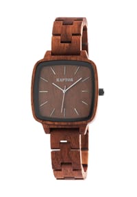 RAPTOR Raptor - Damen Quarz Armbanduhr Angy - Mineralglas - braun