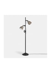 LOBERON - Stehlampe Fenric schwarz/braun - schwarz/braun