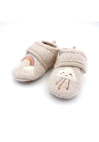 maximo® - Lauflernschuhe Regenbogen Anti-Rutsch-Sohle, Klettverschluß, PVC - beigemeliert