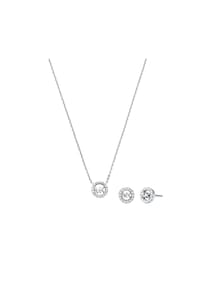 MICHAEL KORS PREMIUM - Damen Schmuckset "MKC1839SET", Kette und Ohrstecker, 925er Silber - SILBER