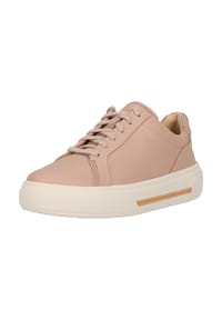 CLARKS® - Sneaker Hollyhock Walk Rose Leather mit gepolstertem Fußbett - 4341 Rose Leather