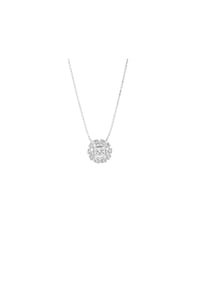 MONCARA - Damen Anhänger mit Kette, 585er Weißgold, 21 Brillanten, zus. ca. 0,25 Karat - Gelbgold