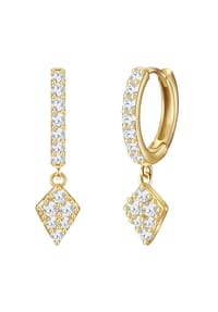 GLANZSTÜCKE MÜNCHEN - Damen Ohrringe aus 925/- Sterling Silber in Gelbgold mit Zirkonia - gelbgold