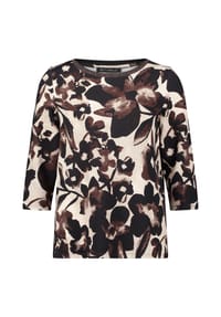 BETTY BARCLAY - Sweatshirt mit Rippenstruktur - Beige/Braun