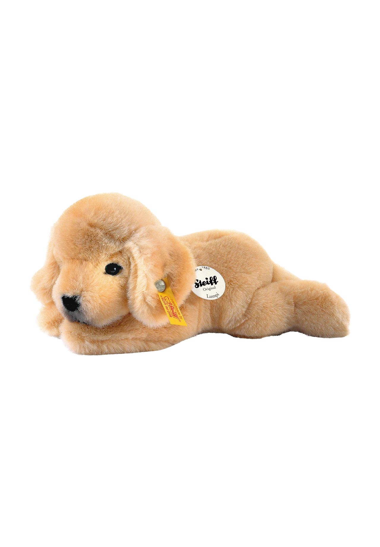 Steiff Kuscheltier "Lumpi Golden Retriever Welpe", liegend, 22 cm, beige