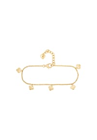 caї CLOVER - Damen Fußkette, 925er Silber - GELBGOLD