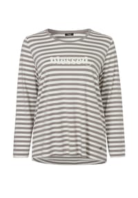 frapp - Shirt Jugendliches Langarmshirt mit Logo-Applikation mit Rundhalsausschnitt - nougat / offwhite