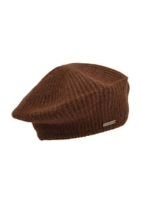 SEEBERGER - Baskenmütze, Emblem, für Damen - 10 BLACK