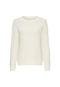 camel active - Strickpullover aus einem Baumwollmix - Milchweiß