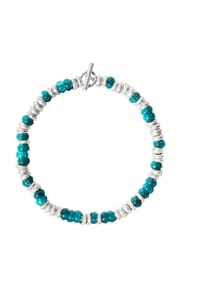 DoDo - RONDELLE Armband, 925er Silber und Edelstahl - SILBER/TÜRKIS