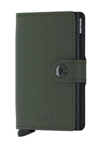SECRID - Kartenetui, Leder, RFID-Schutz - GREEN-BLACK