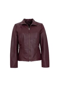 MADDOX - Damen Lederjacke Lammnappa bordo - bordo