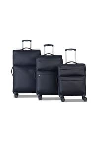 WORLDPACK Kyoto - Kyoto 4 Rollen Kofferset 3-teilig mit Dehnfalte - dunkelblau