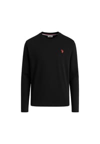 U.S. POLO ASSN. - Herren Langarmshirt  - Longsleeve, Rundhals, Logo, Baumwolle - Dunkelblau