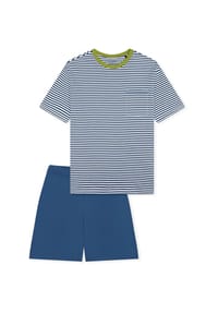 SCHIESSER - Schlafanzug Nightwear Cotton - Atlantikblau