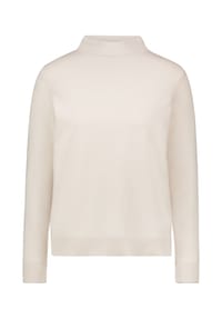 BETTY BARCLAY - Basic-Strickpullover mit Stehkragen - beige