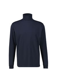 LRS - Langarm-Shirt aus reiner Baumwolle mit Rollkragen - BLACK