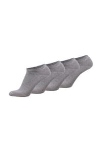 TOM TAILOR - Unisex Socken, 4er Pack - Basic, Sneakersocken, einfarbig - Grau