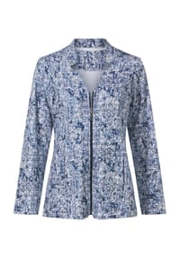 Sieh an! - Sweatblazer - eisblau-marine-gemustert